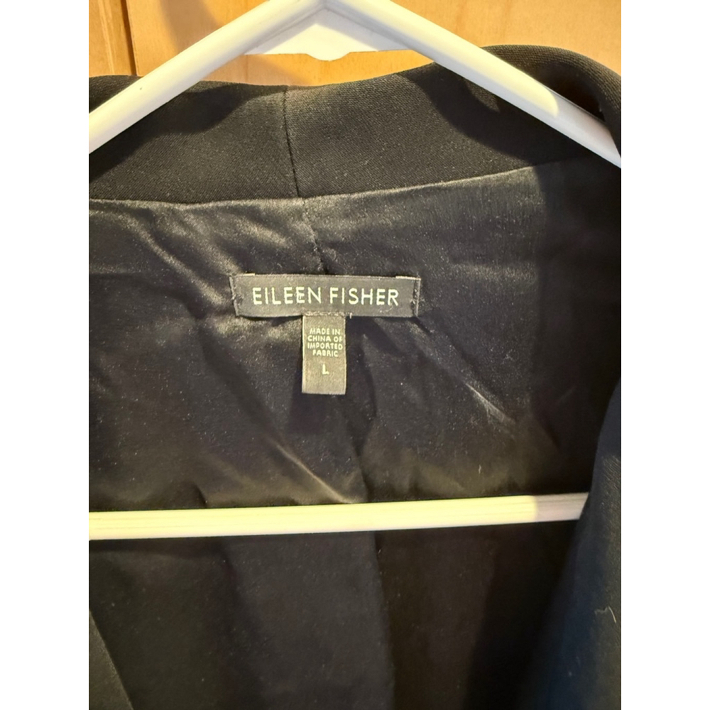 Women's Eileen Fisher Blazer Black Size L - Picture 2 of 5